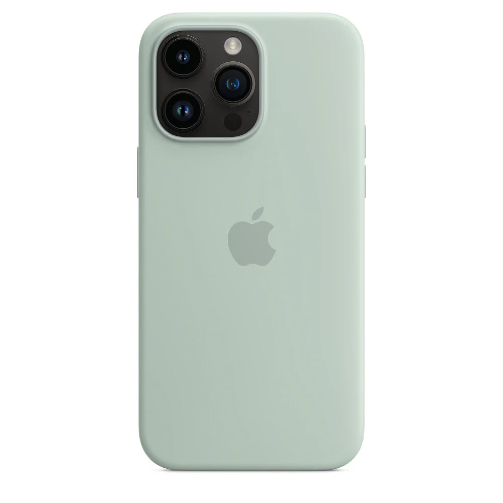 Apple iPhone 14 Pro Max Silicone Case with MagSafe in Succulent - Image 4