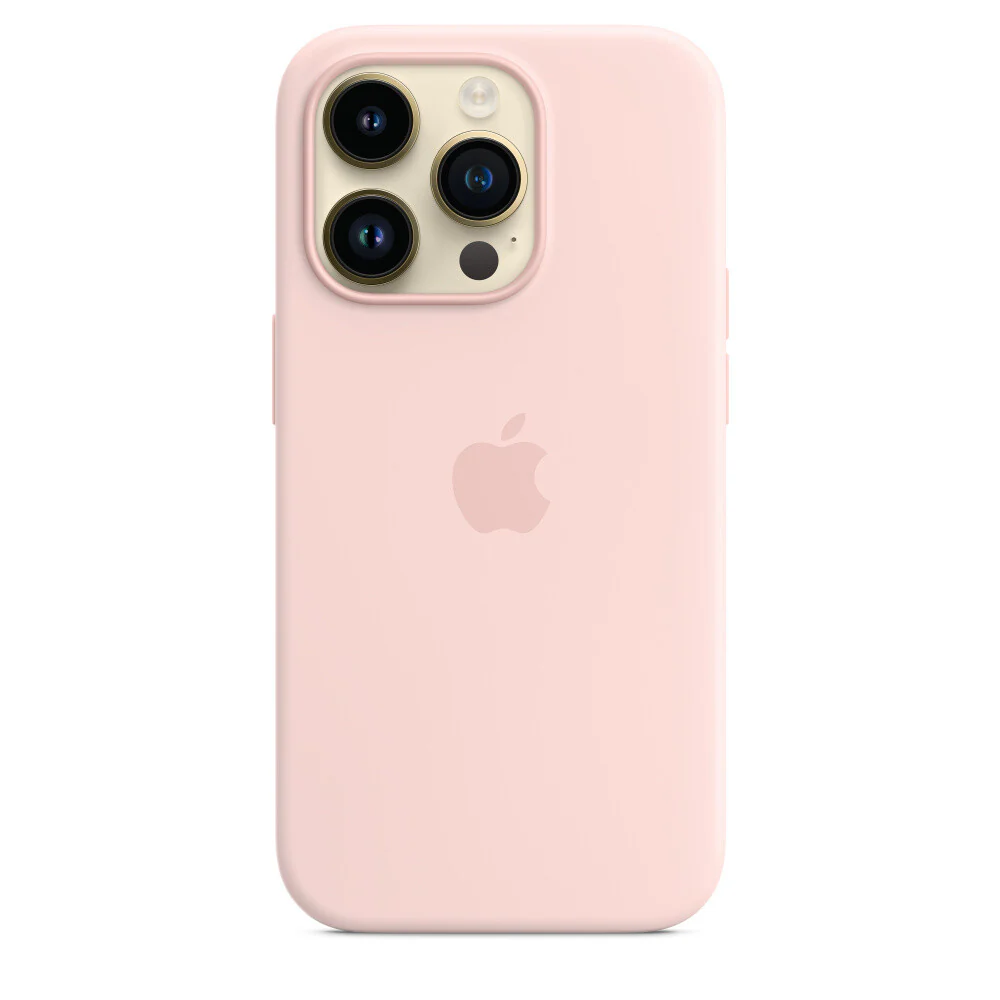 Apple iPhone 14 Pro Silicone Case with MagSafe in Chalk Pink - Image 2