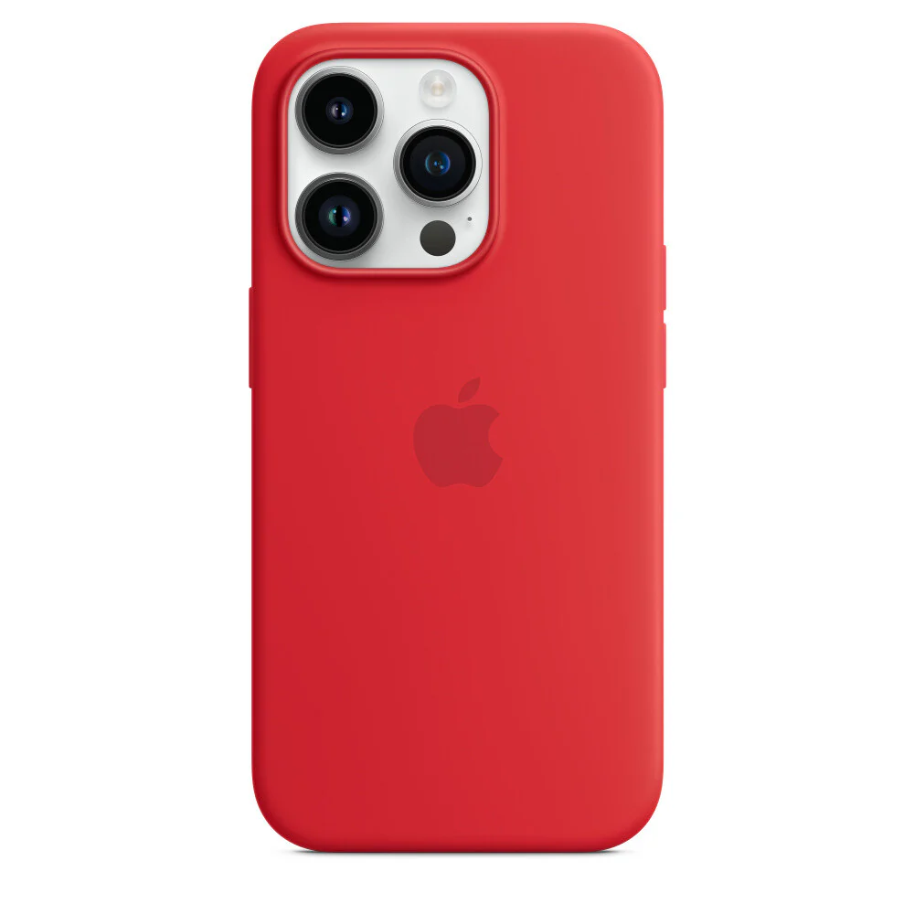 Apple MPTG3ZM/A - Silicone Case with MagSafe for iPhone 14 Pro in (PRODUCT)RED - Image 3