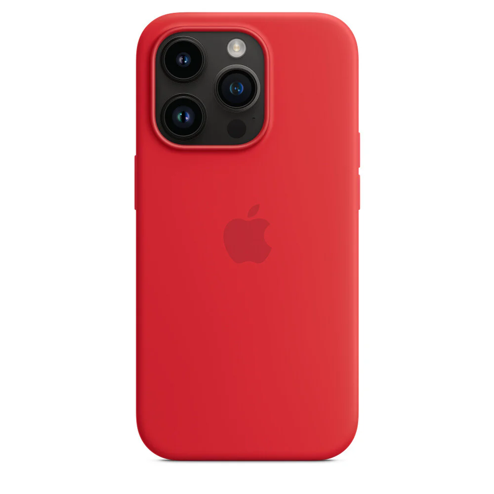 Apple MPTG3ZM/A - Silicone Case with MagSafe for iPhone 14 Pro in (PRODUCT)RED - Image 4