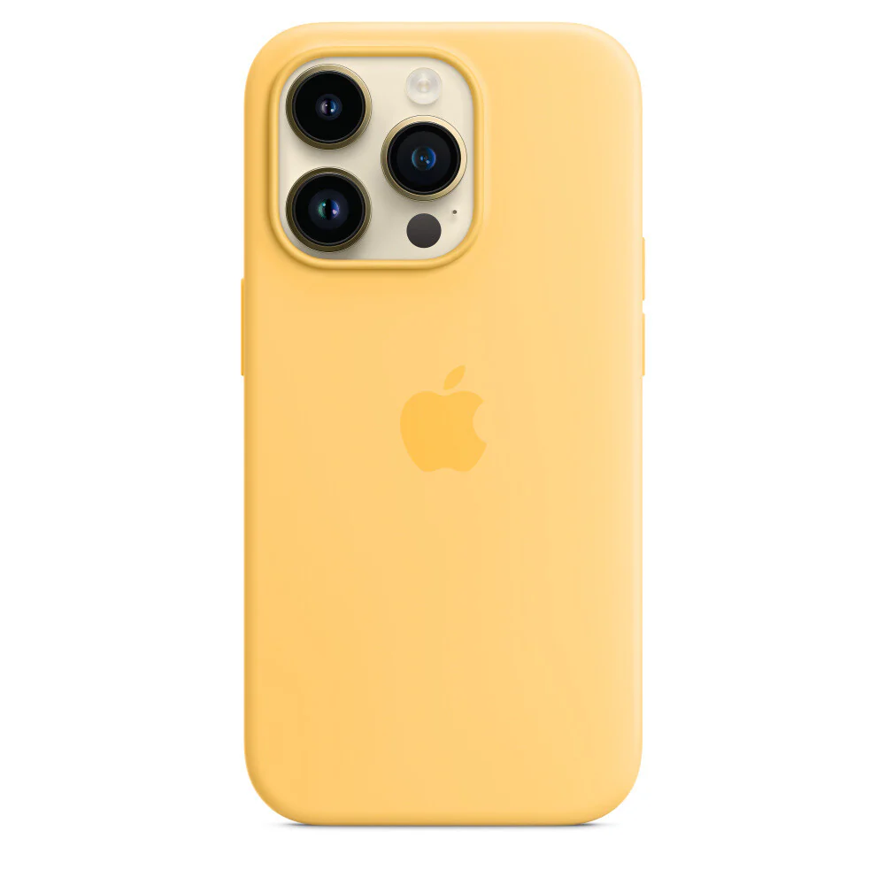 Apple iPhone 14 Pro Silicone Case with MagSafe in Sunglow - Image 2