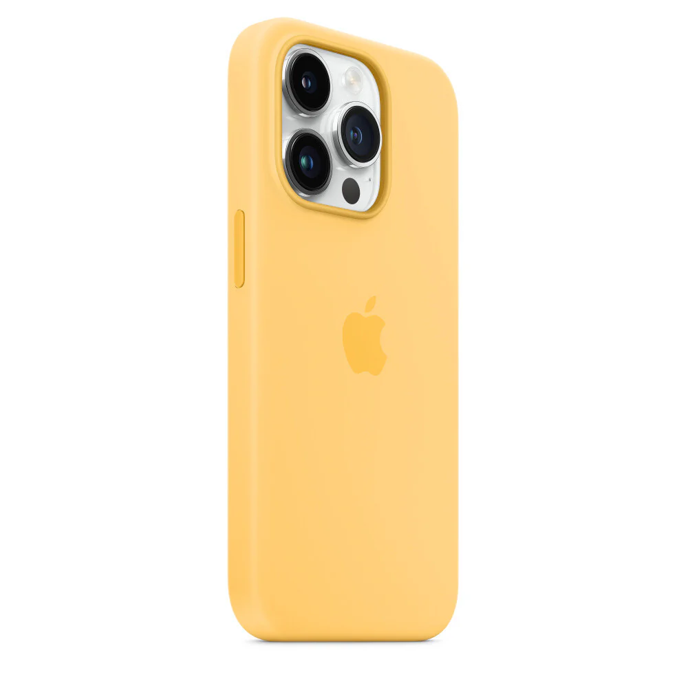 Apple iPhone 14 Pro Silicone Case with MagSafe in Sunglow - Image 5