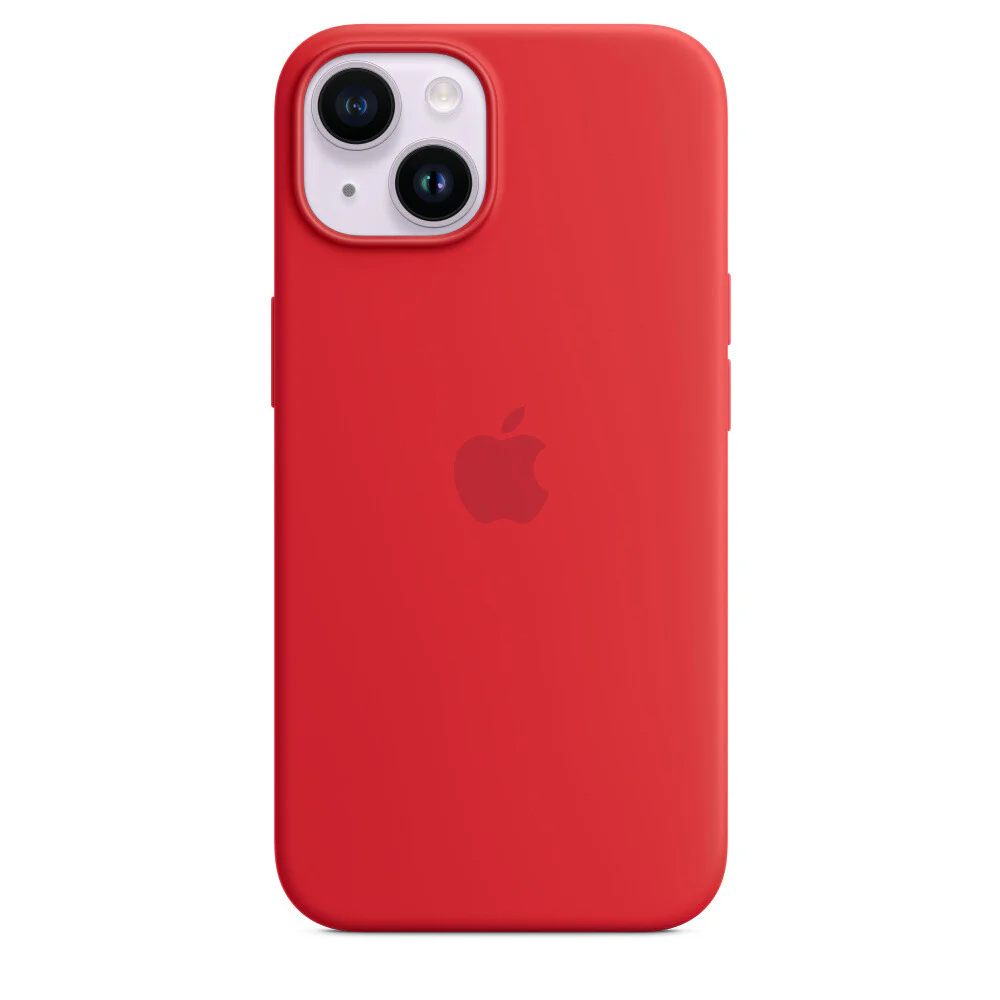 Apple MPRW3ZM/A - Silicone Case with MagSafe for iPhone 14 in (PRODUCT)RED - Image 2