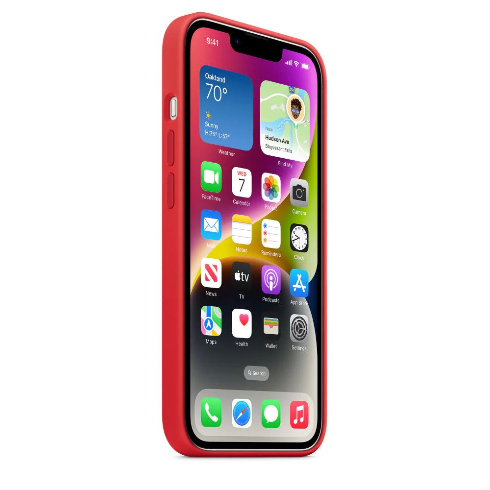 Apple MPRW3ZM/A - Silicone Case with MagSafe for iPhone 14 in (PRODUCT)RED - Image 7