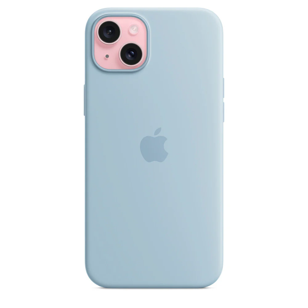 Apple MWNH3ZM/A - Silicone Case with MagSafe for iPhone 15 Plus in Light Blue - Image 2