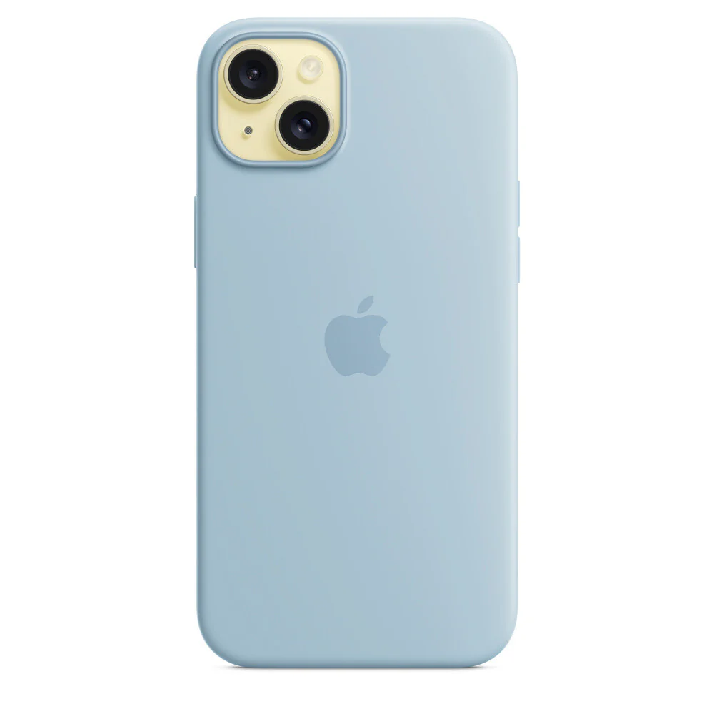 Apple MWNH3ZM/A - Silicone Case with MagSafe for iPhone 15 Plus in Light Blue - Image 3