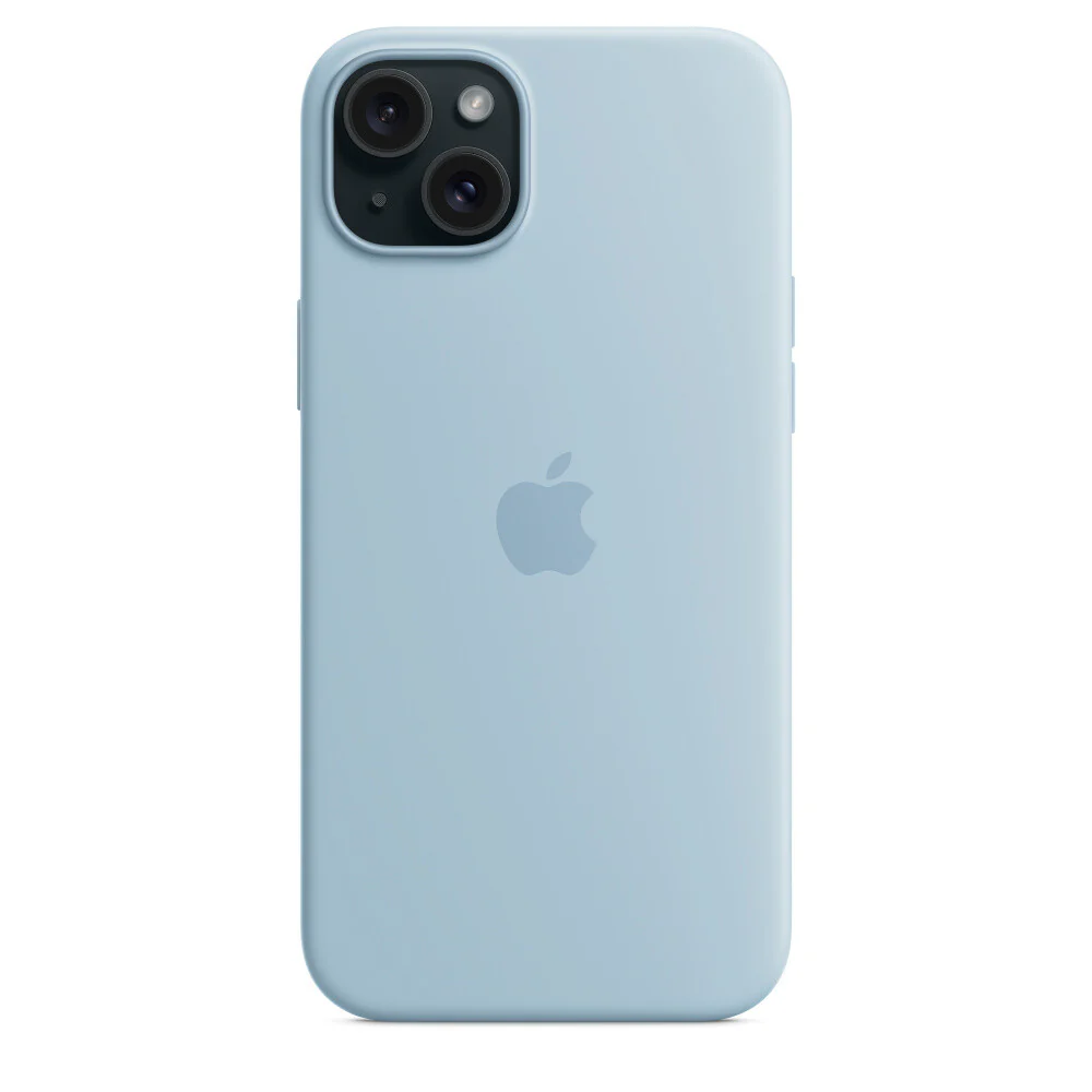 Apple MWNH3ZM/A - Silicone Case with MagSafe for iPhone 15 Plus in Light Blue - Image 4