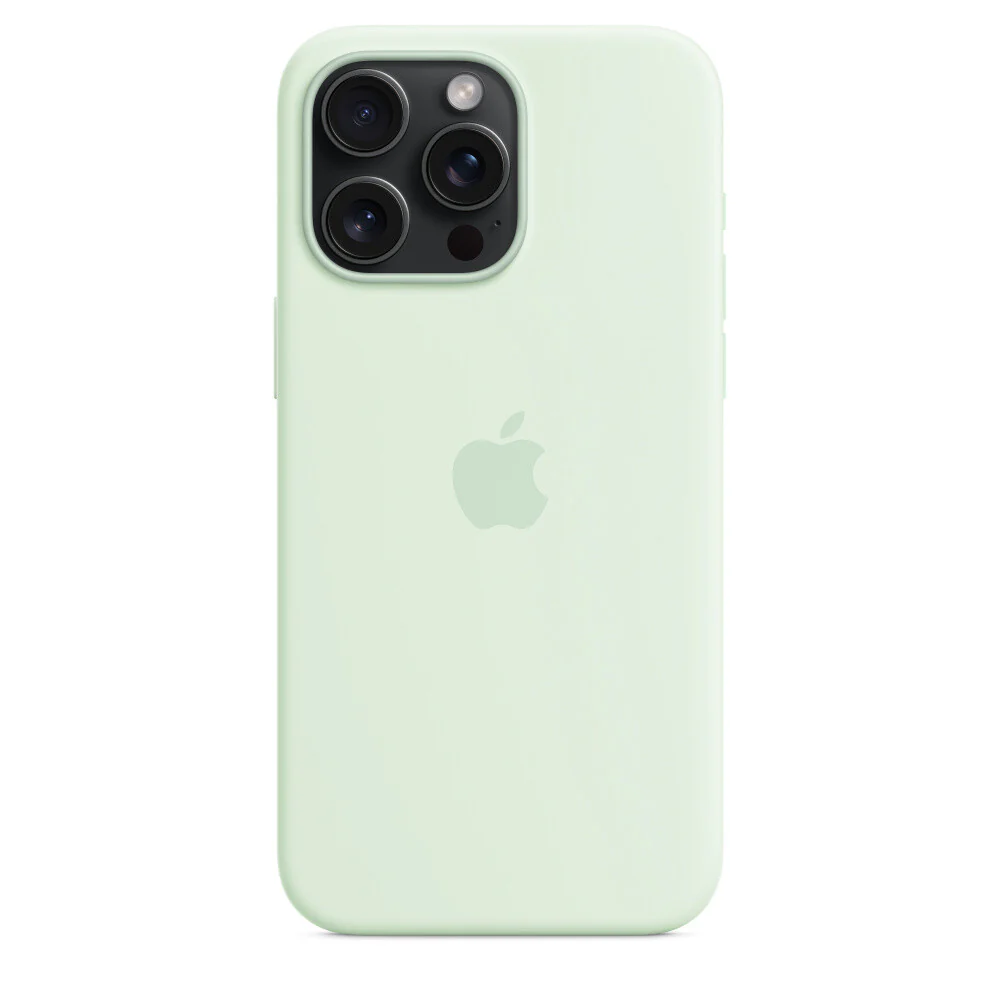 Apple MWNQ3ZM/A - Silicone Case with MagSafe for iPhone 15 Pro Max in Soft Mint - Image 4