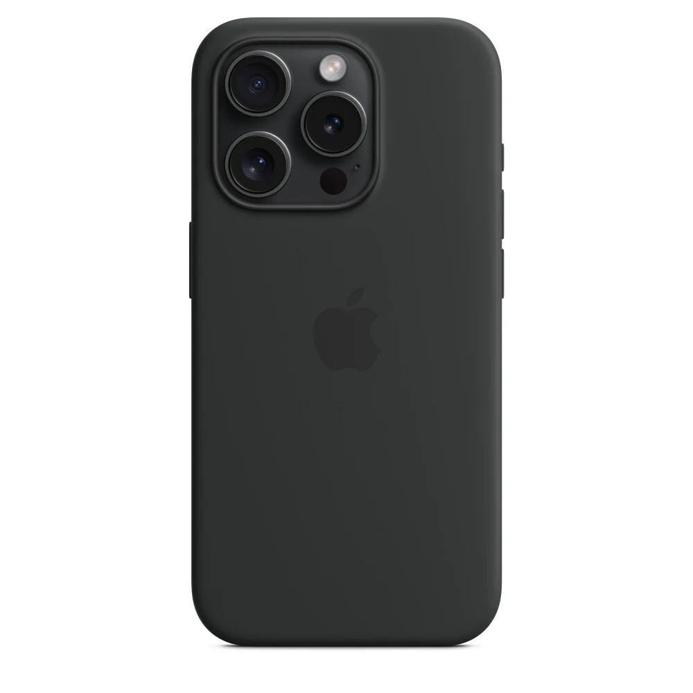 Silicone Case with MagSafe for iPhone 15 Pro in Black - Image 4