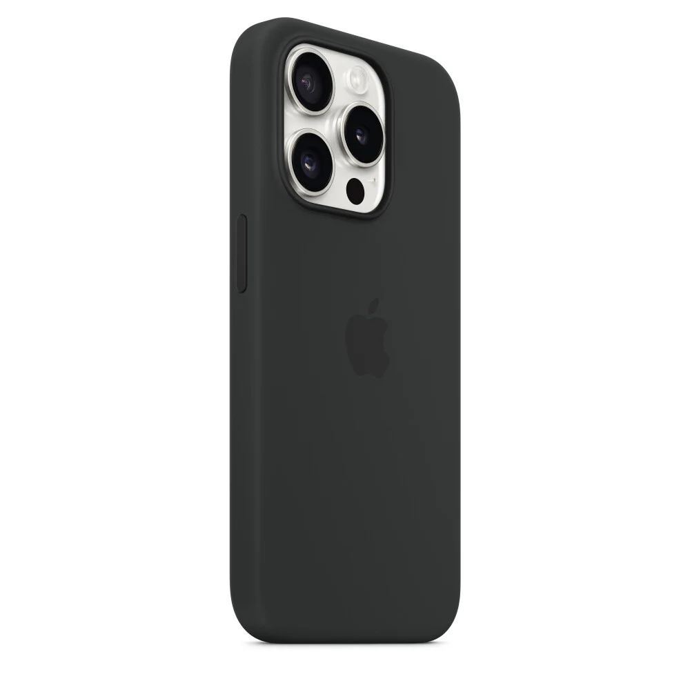 Silicone Case with MagSafe for iPhone 15 Pro in Black - Image 5