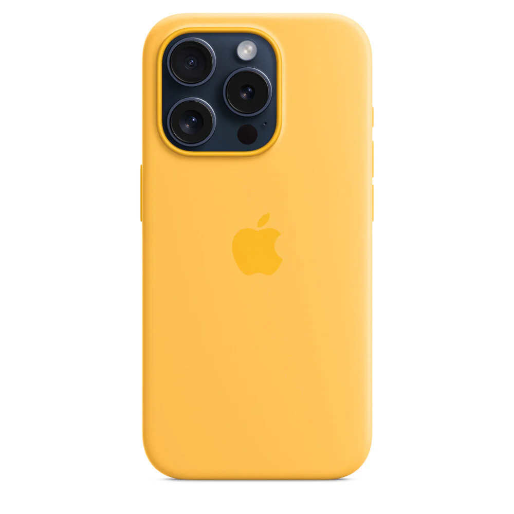 Apple MWNK3ZM/A - Silicone Case with MagSafe for iPhone 15 Pro in Sunshine - Image 2