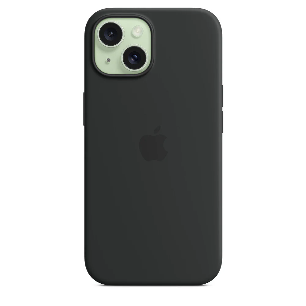 Apple MT0J3ZM/A - Silicone Case with MagSafe for iPhone 15 in Black - Image 3