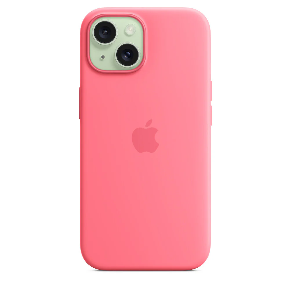 Apple MWN93ZM/A - Silicone Case with MagSafe for iPhone 15 in Pink - Image 4