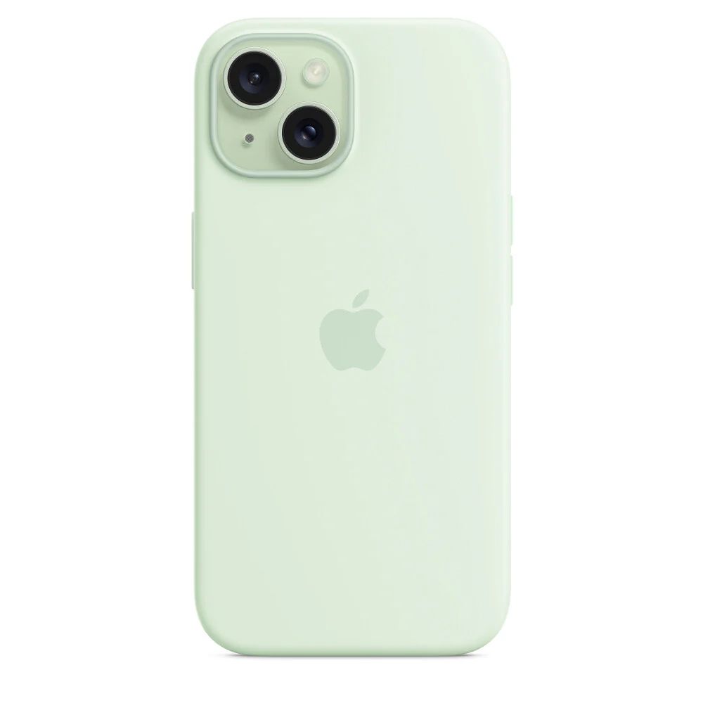 Apple MWNC3ZM/A - Silicone Case with MagSafe for iPhone 15 in Soft Mint - Image 4