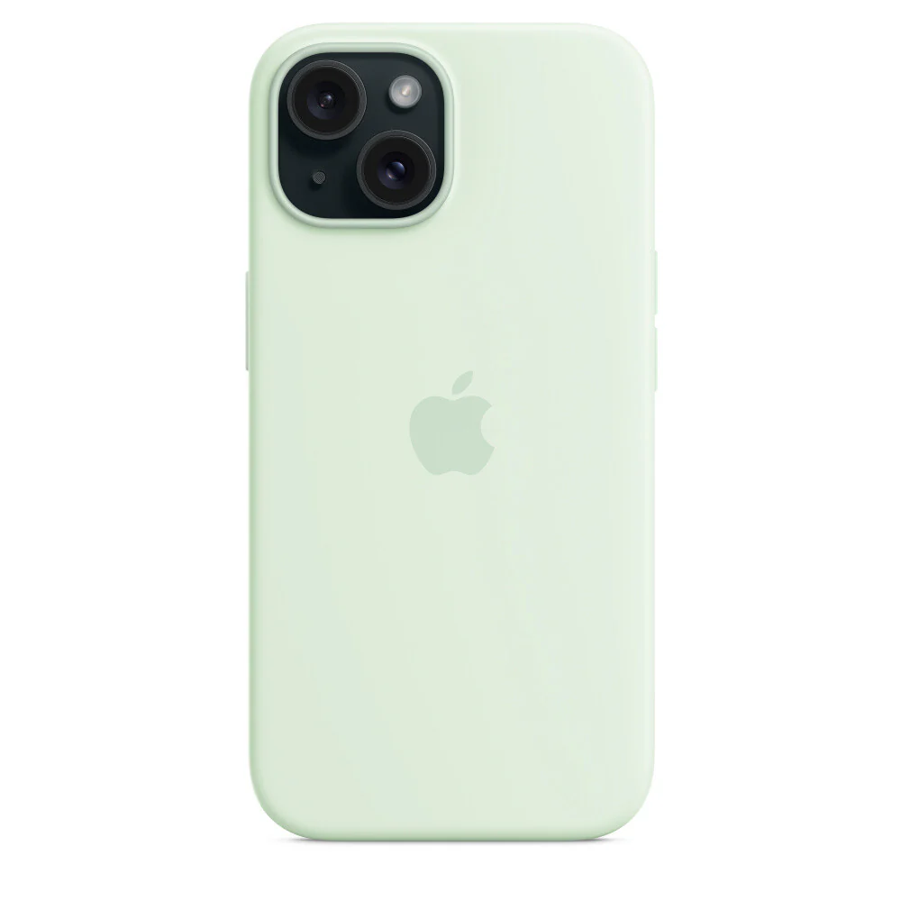 Apple MWNC3ZM/A - Silicone Case with MagSafe for iPhone 15 in Soft Mint - Image 5