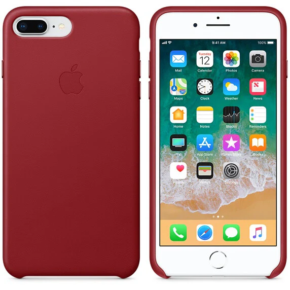 Apple MQHN2ZE/A - Leather Case for iPhone 8 Plus / 7 Plus in (PRODUCT)RED - Image 2