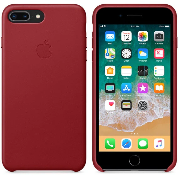 Apple MQHN2ZE/A - Leather Case for iPhone 8 Plus / 7 Plus in (PRODUCT)RED - Image 3