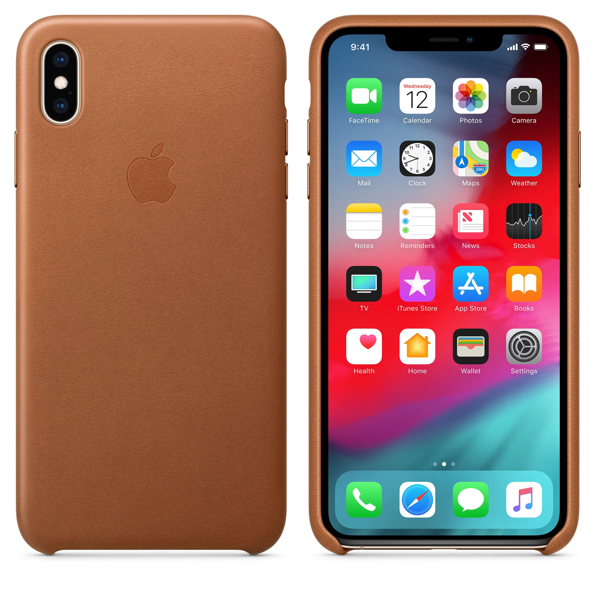 Apple mobile phone case for iPhone XS Max in Brown - Image 3