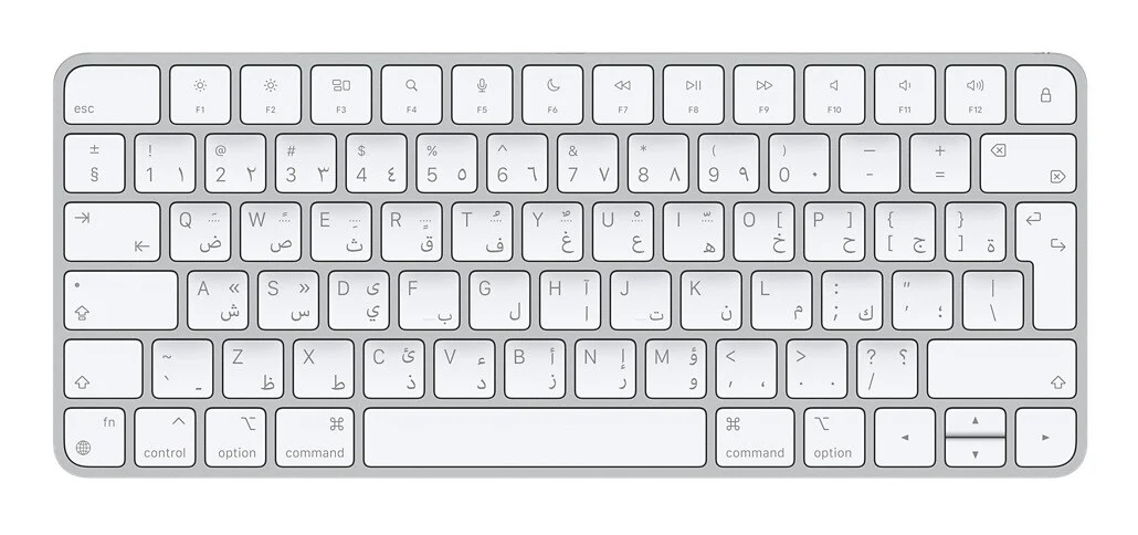 Apple Magic - USB Wired + Bluetooth Wireless Keyboard in Aluminium / White (QWERTY Arabic) - Image 5