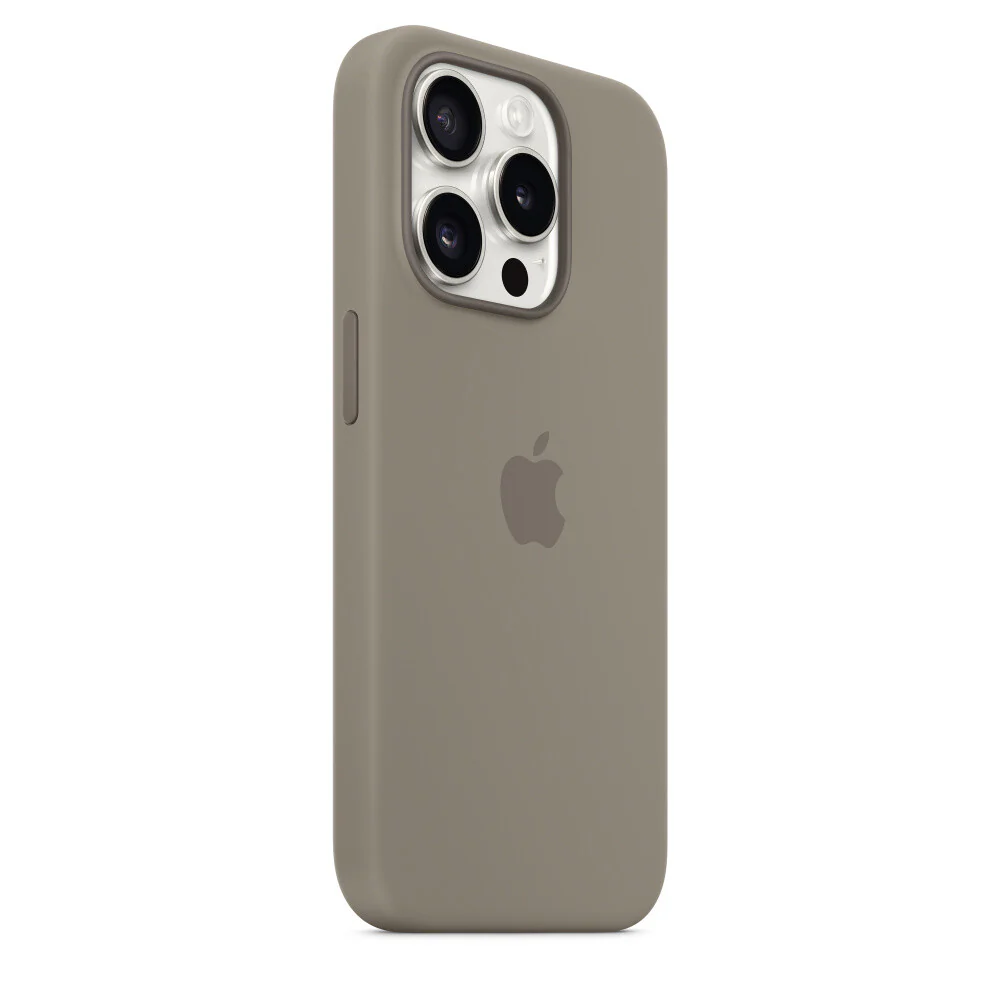 Apple mobile phone silicone case with MagSafe for iPhone 15 Pro in Grey - Image 5