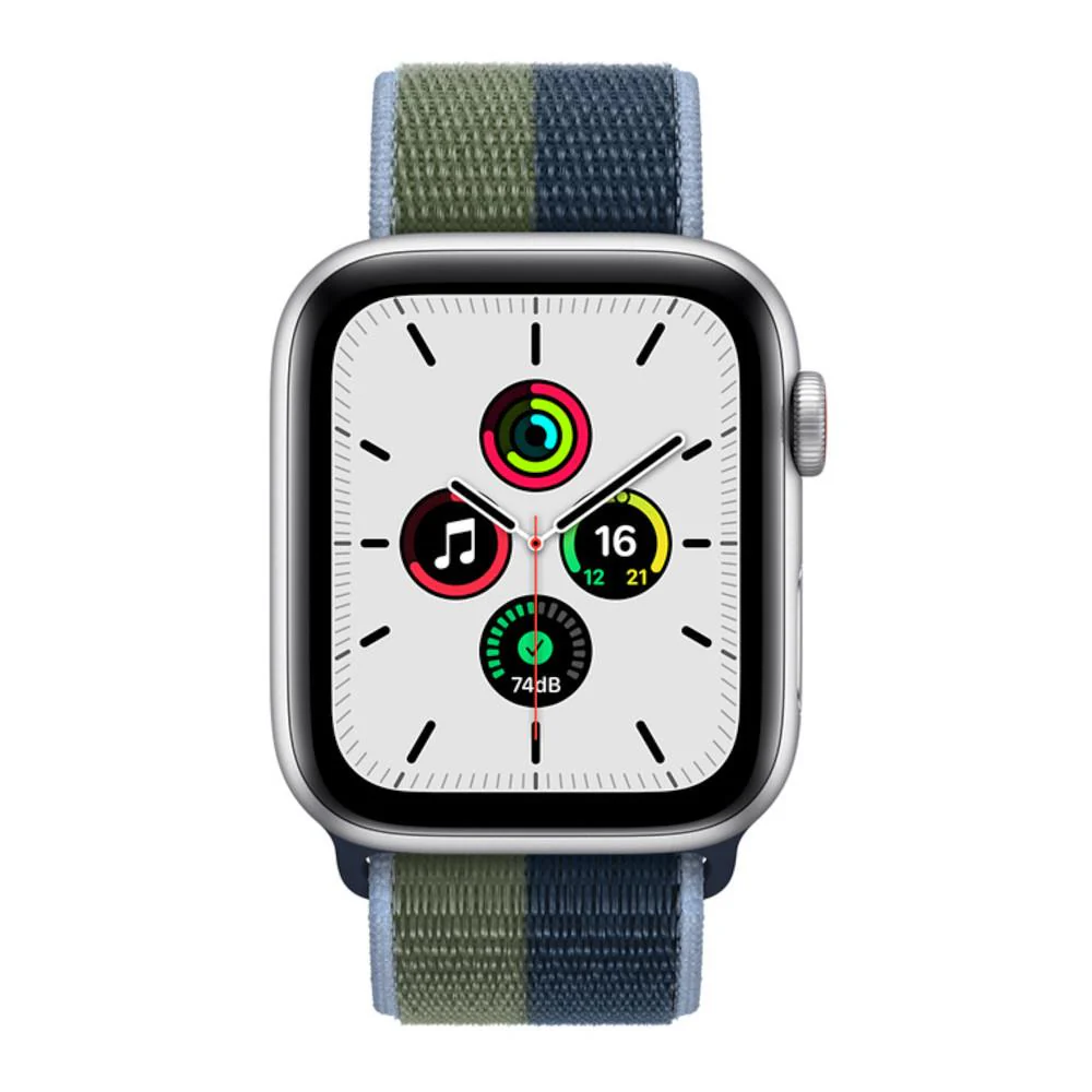 Apple Watch SE OLED 44 mm Digital 368 x 448 pixels Touchscreen 4G Silver Wi-Fi GPS (satellite) - Image 2