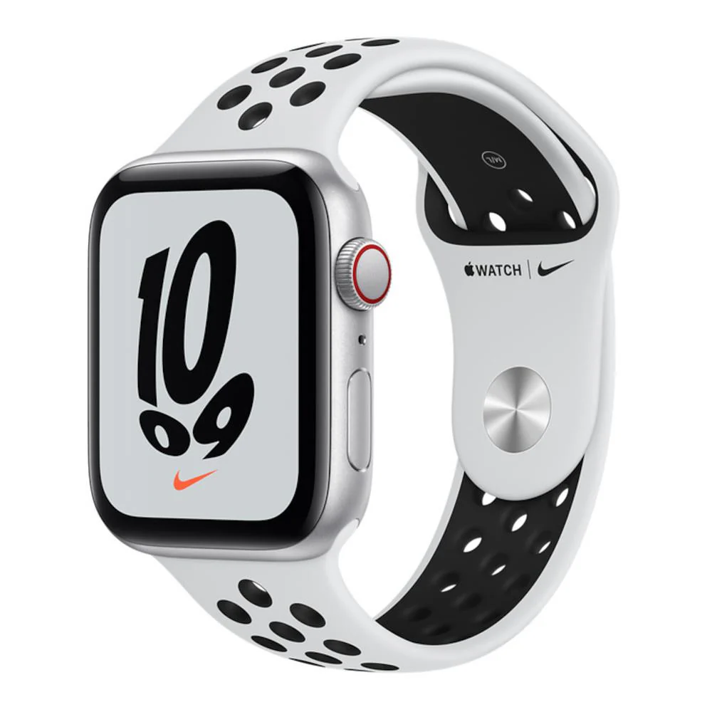 Apple Watch SE Nike OLED 44 mm Digital 368 x 448 pixels Touchscreen 4G Silver Wi-Fi GPS (satellite)