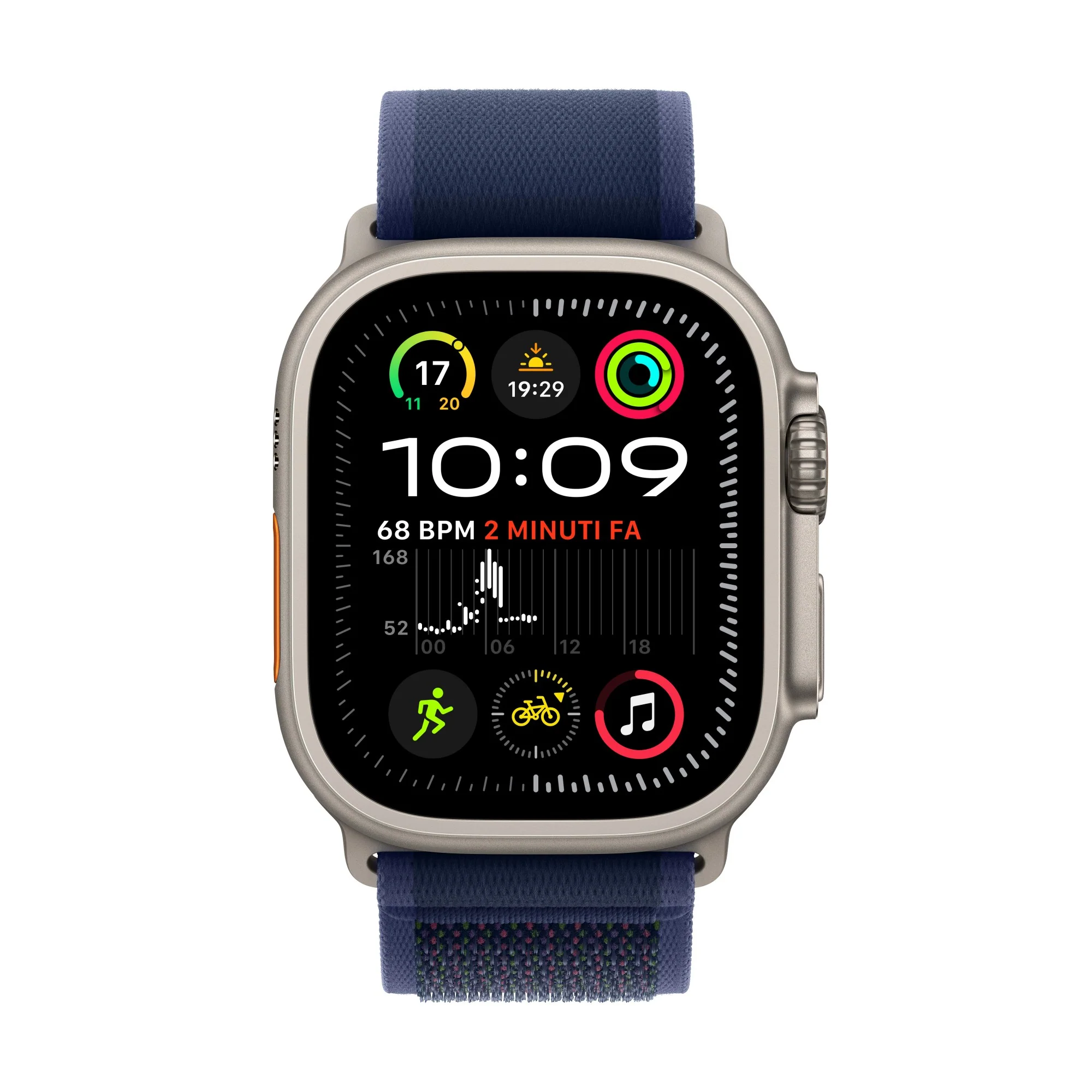Apple Watch Ultra 2 GPS + Cellular - 49mm Natural Titanium Case with Blue Trail Loop - M/L - Image 2