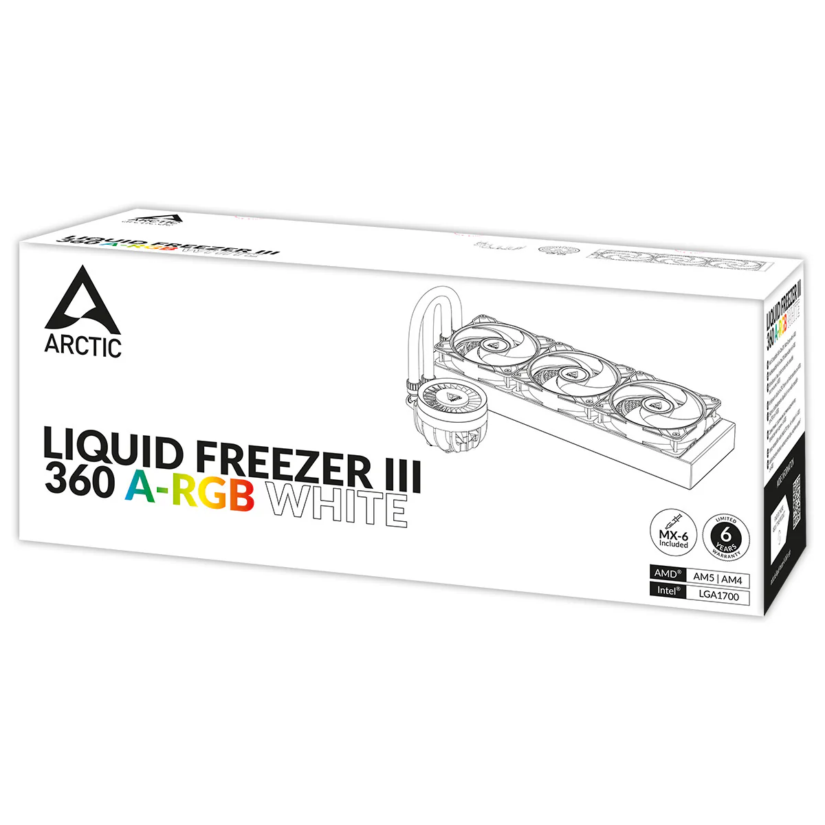 ARCTIC Liquid Freezer III 360 A-RGB - All-in-one Liquid CPU Cooler in White - 360mm - Image 16