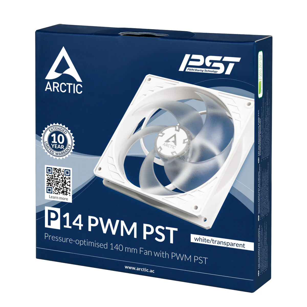 ARCTIC P14 PWM PST - Computer Case Fan in White - 140 mm - Image 4