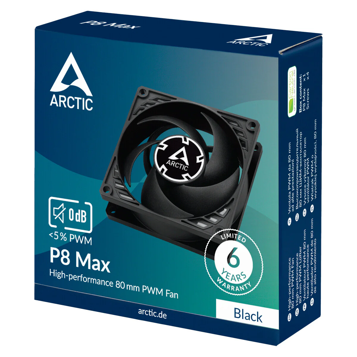 ARCTIC P8 Max - Computer Case Fan in Black - 80mm - Image 6