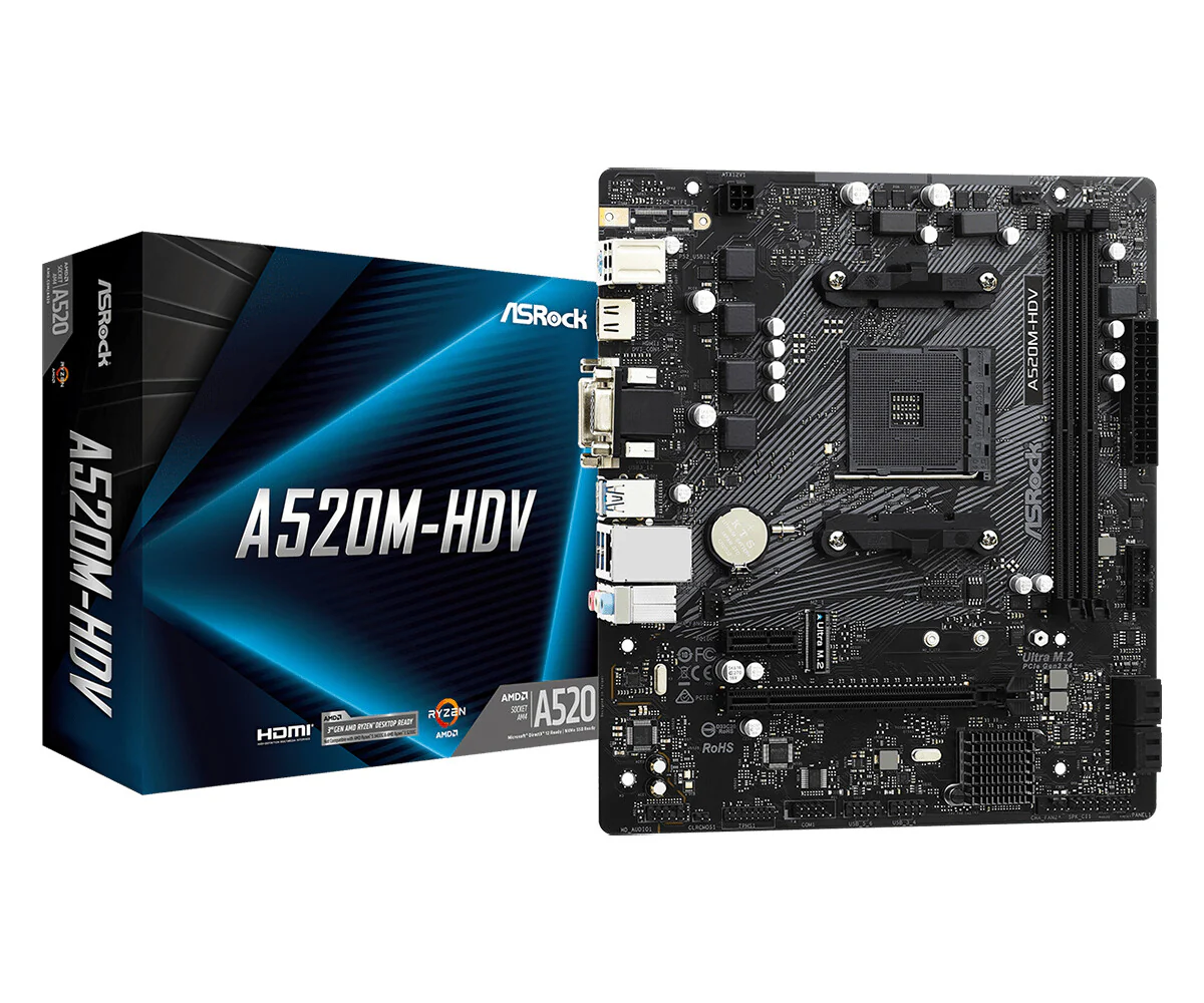 Asrock A520M-HDV micro ATX motherboard - AMD A520 Socket AM4 - Image 5