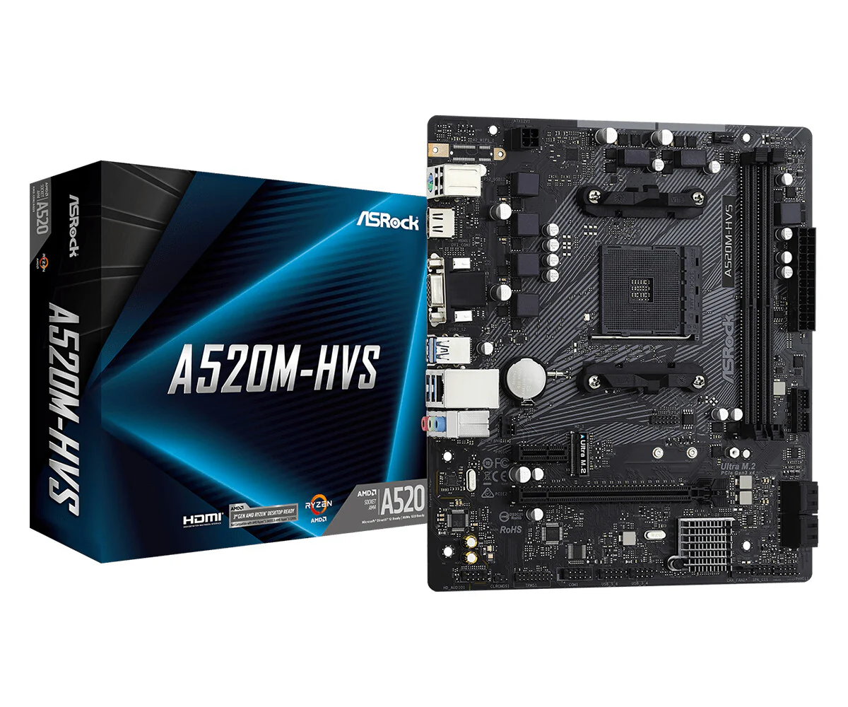 Asrock A520M-HVS micro ATX motherboard - AMD A520 Socket AM4 - Image 5