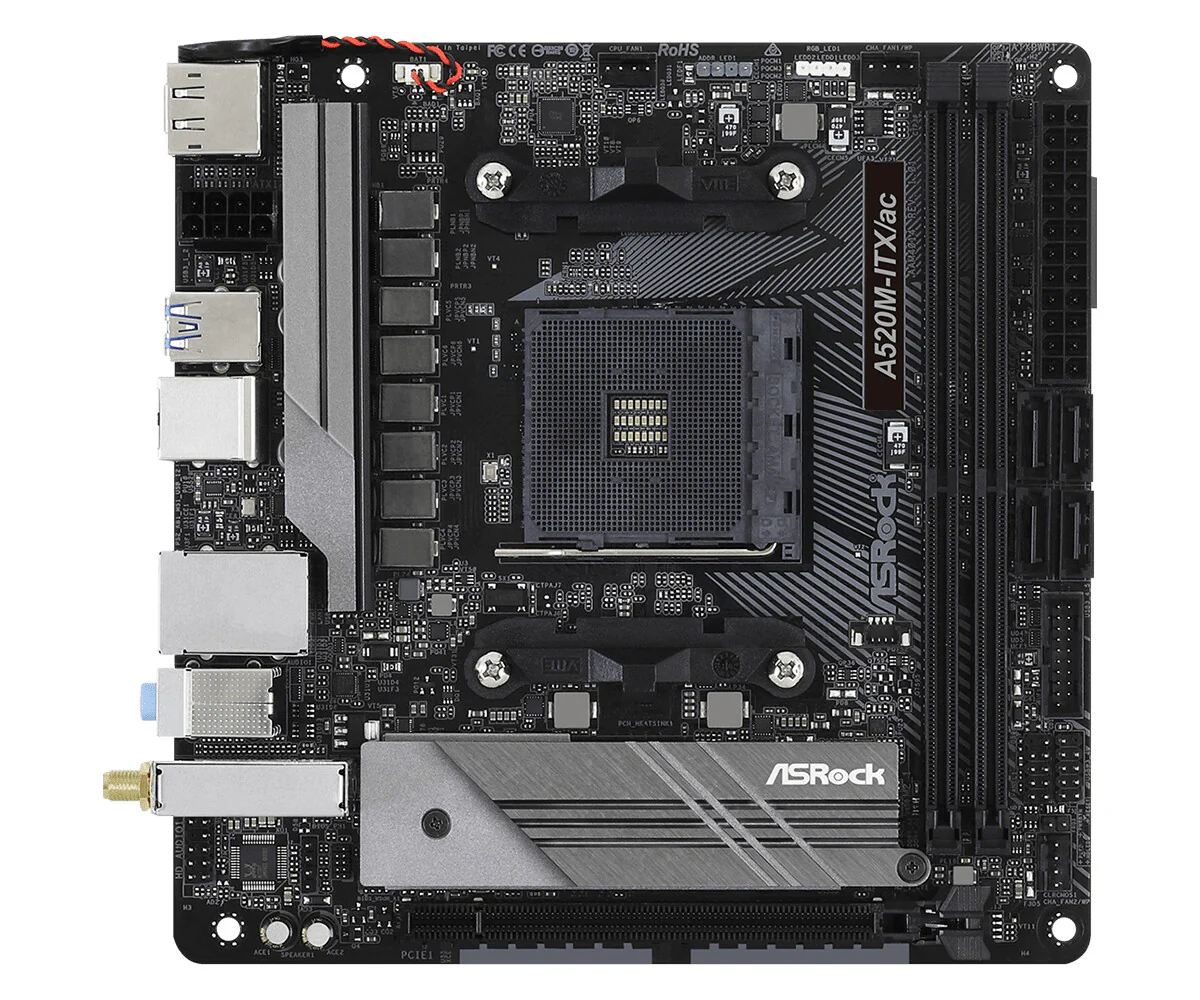 Asrock A520M mini ITX motherboard - AMD A520 Socket AM4 - Image 2