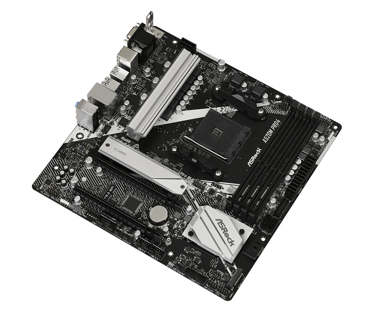Asrock A520M Pro4 micro ATX motherboard - AMD A520 Socket AM4 - Image 3