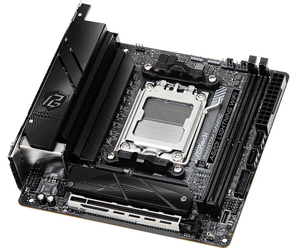 Asrock A620I Lightning WiFi mini ITX motherboard - AMD A620 Socket AM5 - Image 4