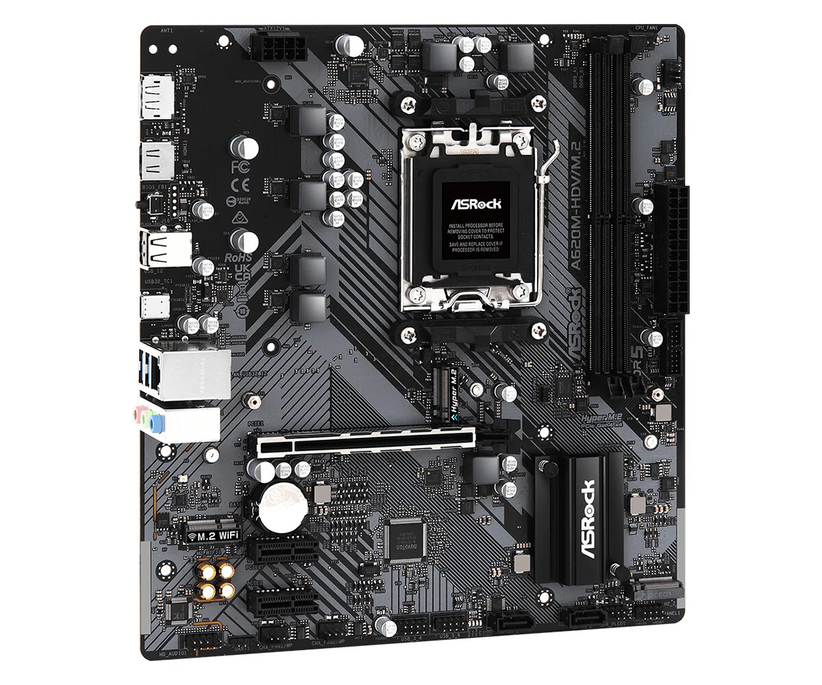 Asrock A620M-HDV/M.2 micro ATX motherboard - AMD A620 Socket AM5 - Image 3