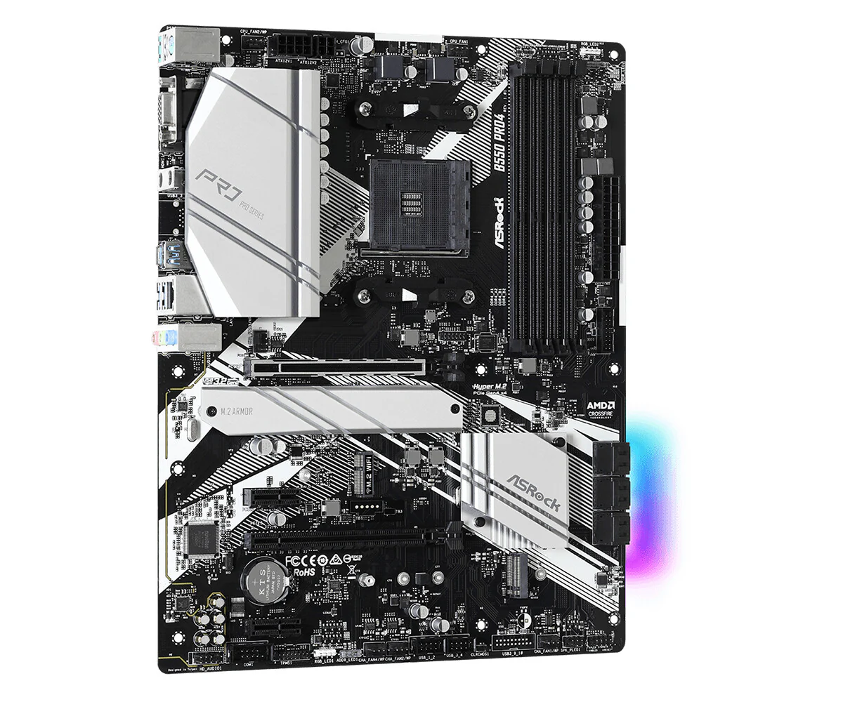 Asrock B550 Pro4 ATX motherboard - AMD B550 Socket AM4 - Image 3