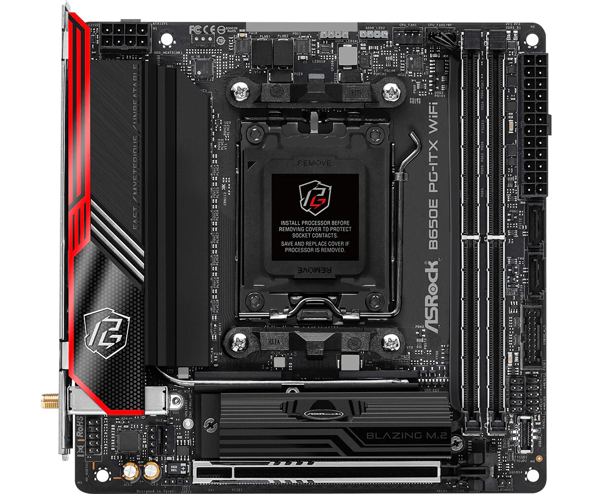 Asrock B650E PG-ITX WiFi mini ITX motherboard - AMD B650 Socket AM5 - Image 2
