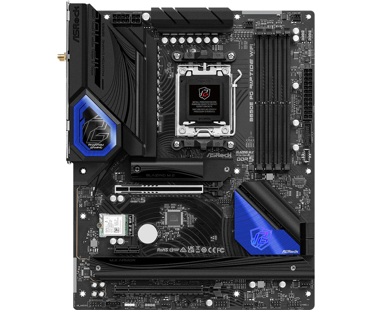 Asrock B650E PG Riptide WiFi ATX motherboard - AMD B650 Socket AM5 - Image 2