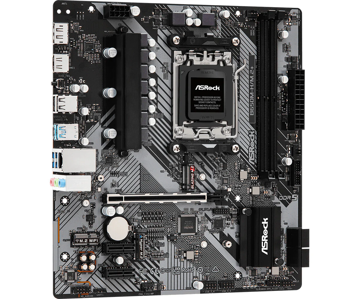 Asrock B650M-H/M.2+ micro ATX motherboard - AMD B650 Socket AM5 - Image 2