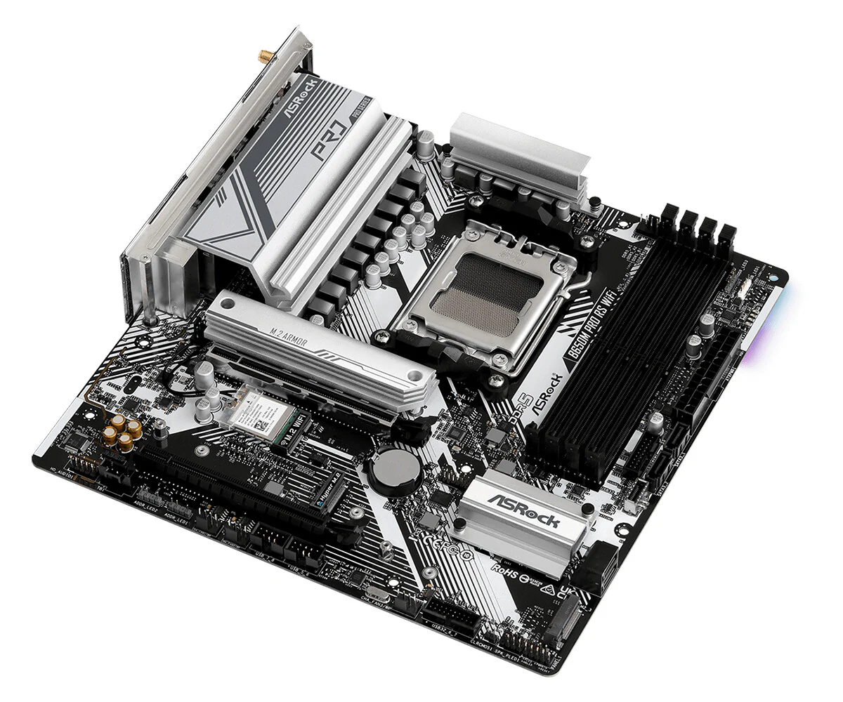 Asrock B650M Pro RS WiFi micro ATX motherboard - AMD B650 Socket AM5 - Image 4