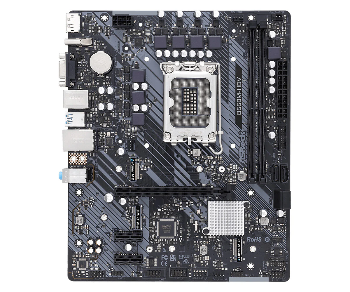 Asrock B660M-HDV micro ATX motherboard - Intel B660 LGA 1700 - Image 2