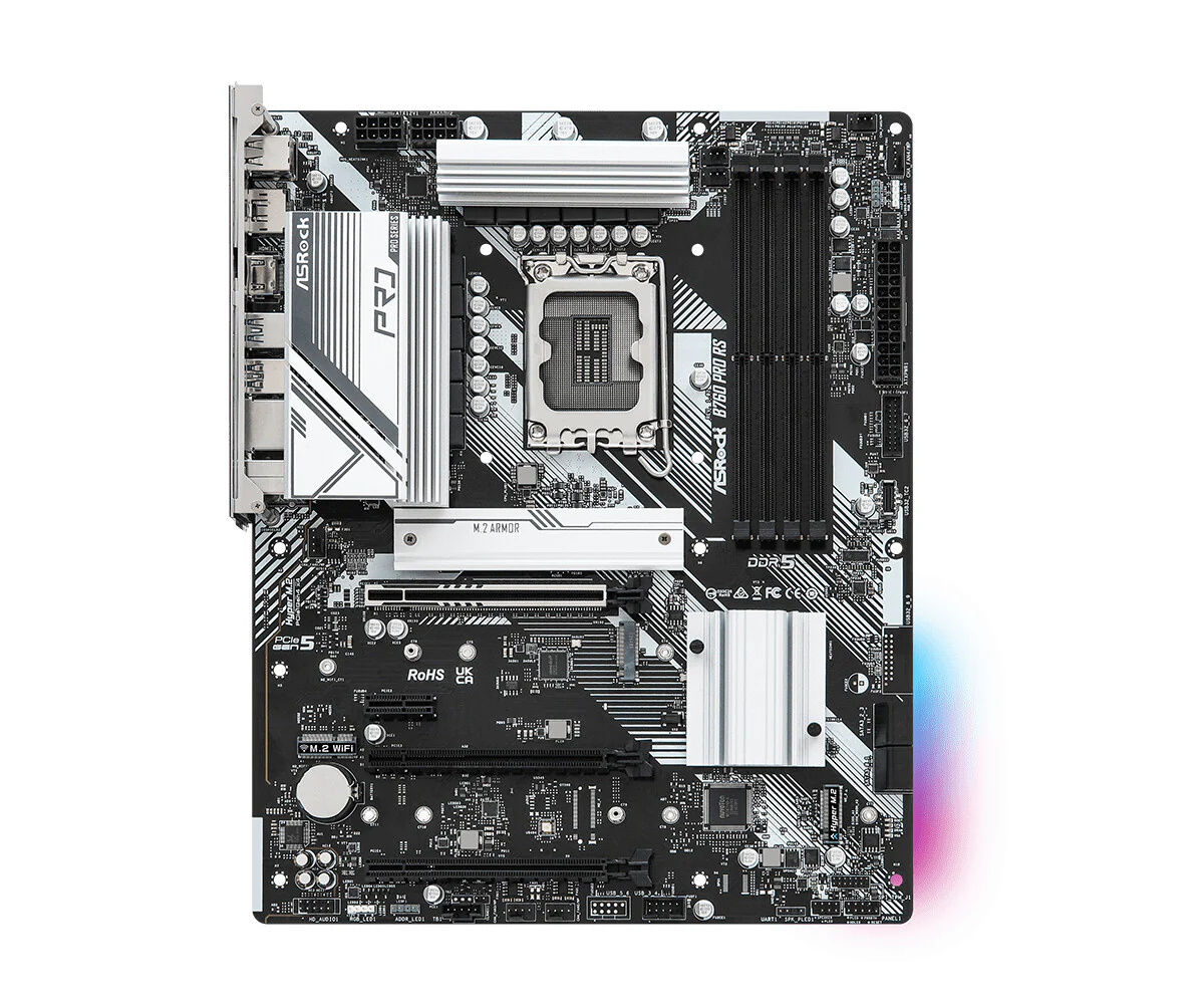 Asrock B760 PRO RS ATX motherboard - Intel B760 LGA 1700 - Image 2