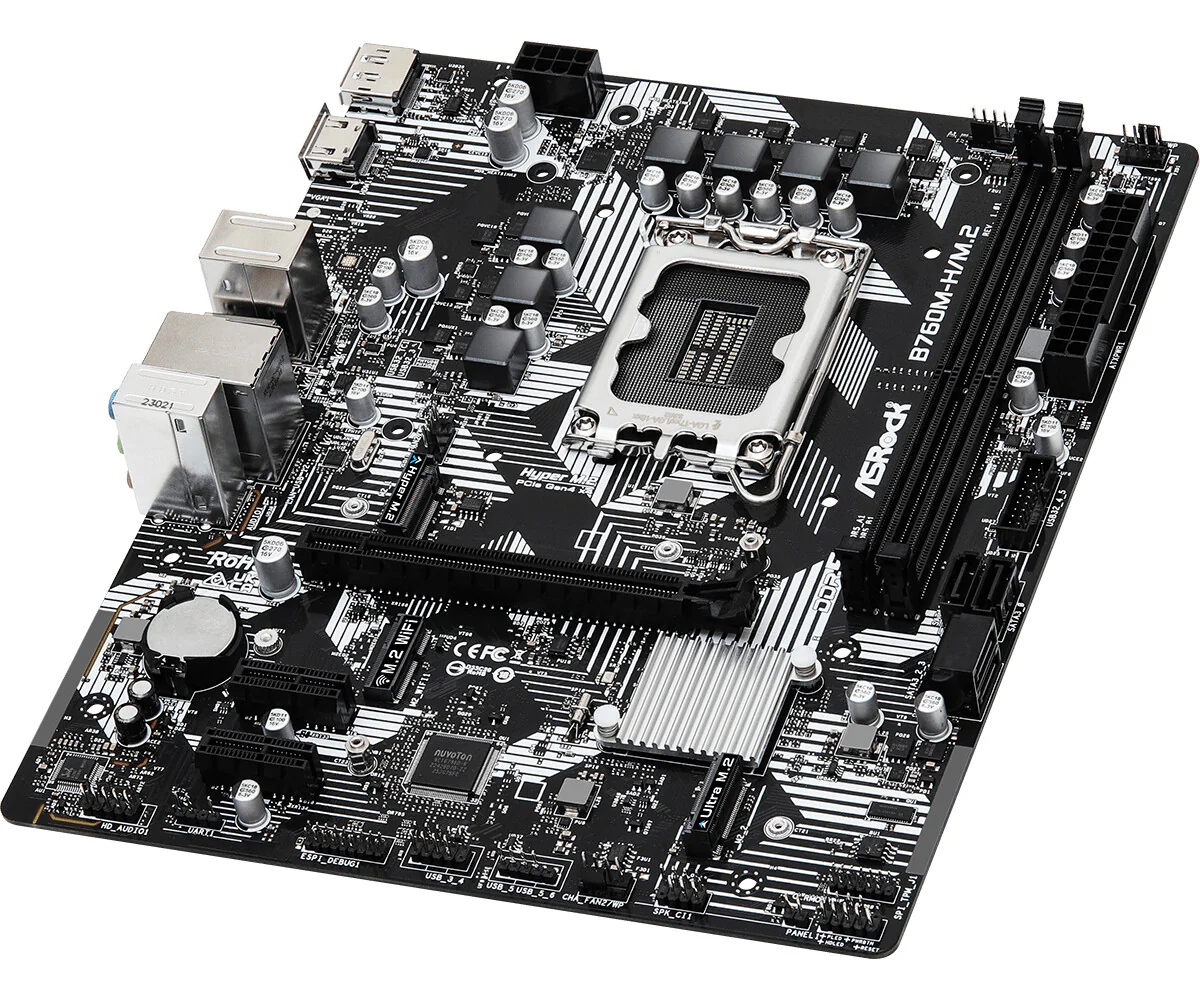 Asrock B760M-H/M.2 micro ATX motherboard - Intel B760 LGA 1700 - Image 4