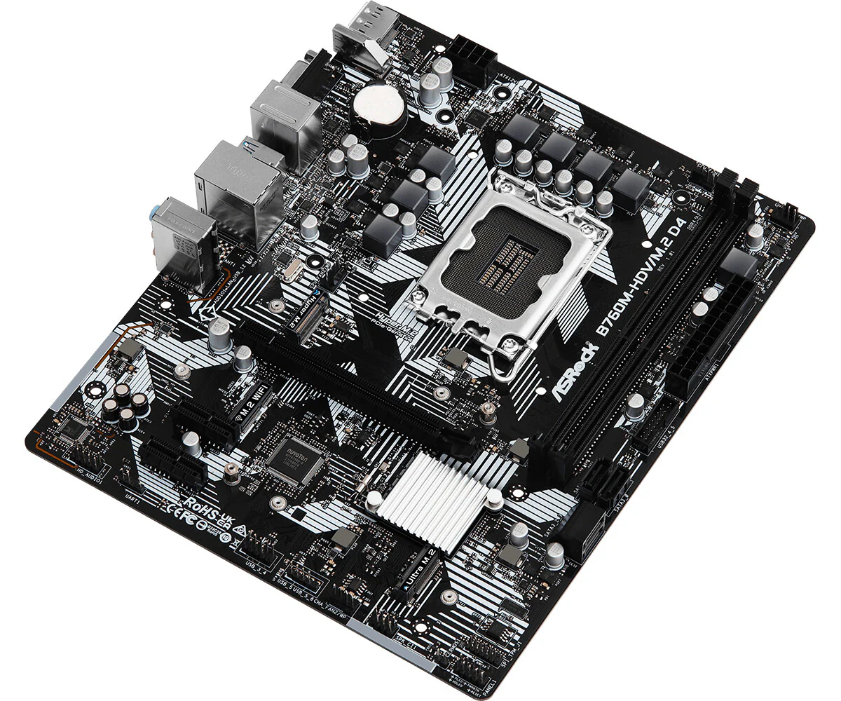 Asrock B760M-HDV/M.2 D4 micro ATX motherboard - Intel B760 LGA 1700 - Image 3
