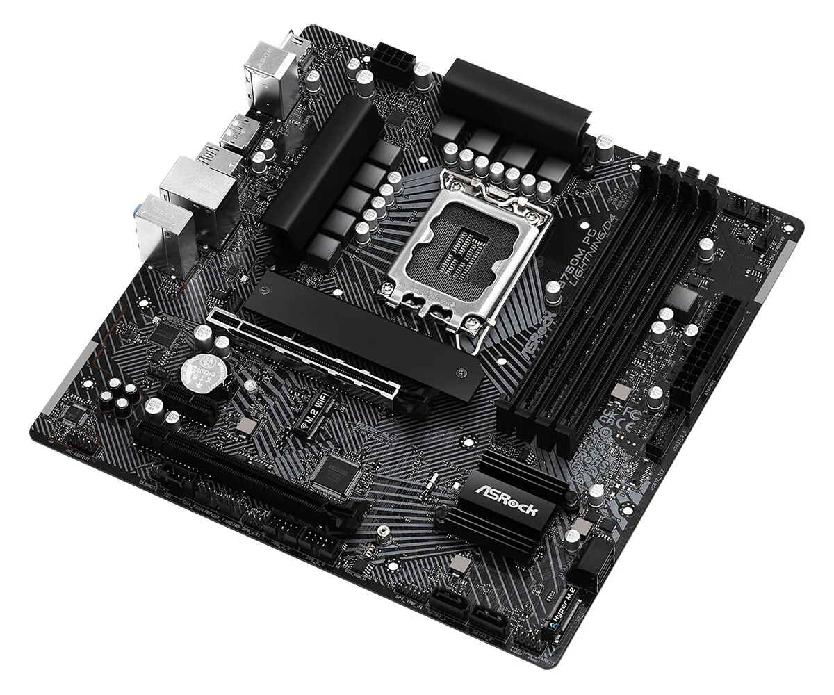 Asrock B760M PG Lightning/D4 micro ATX motherboard - Intel B760 LGA 1700 - Image 4