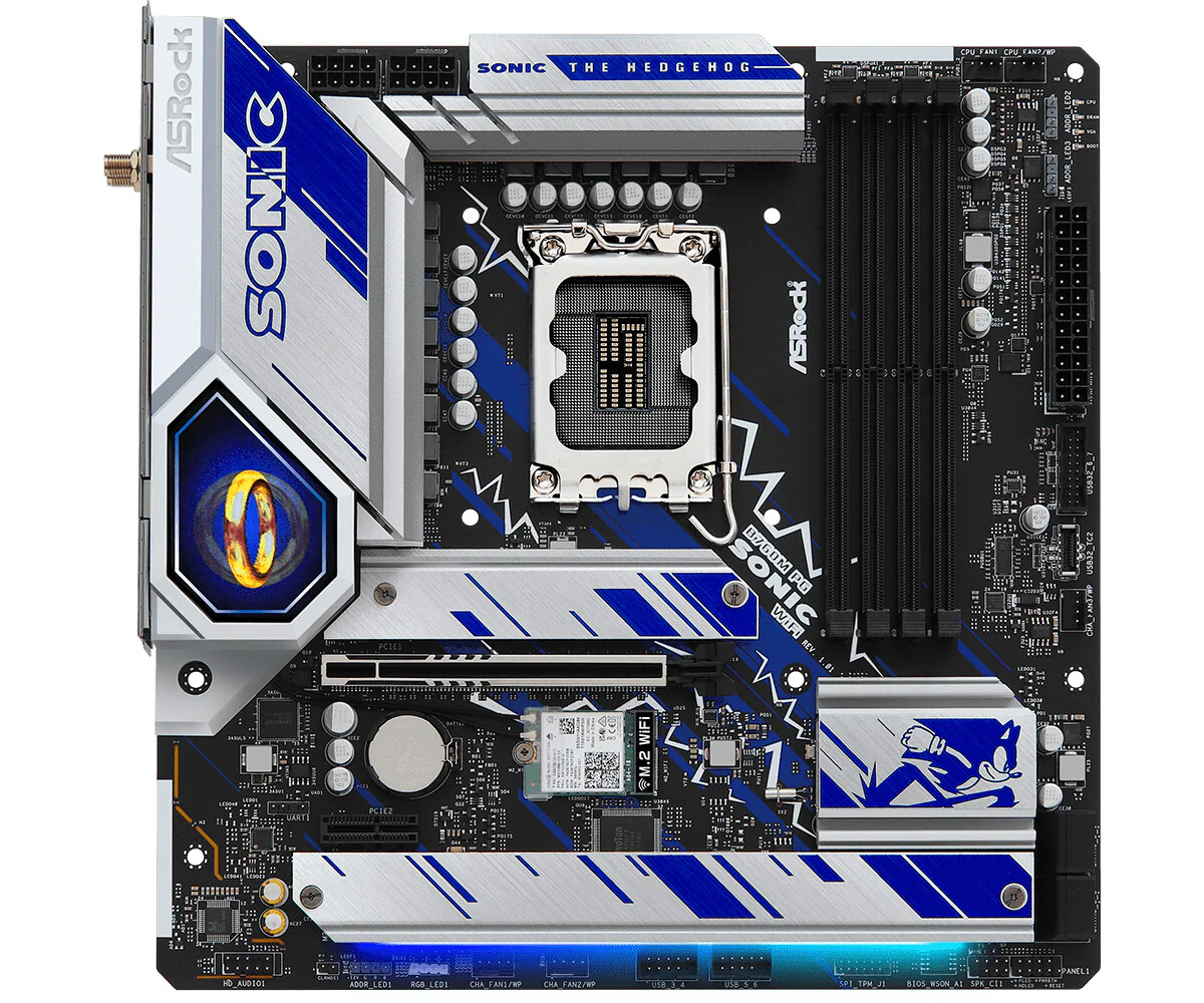 Asrock B760M PG SONIC WIFI micro ATX motherboard - Intel B760 LGA 1700 - Image 2