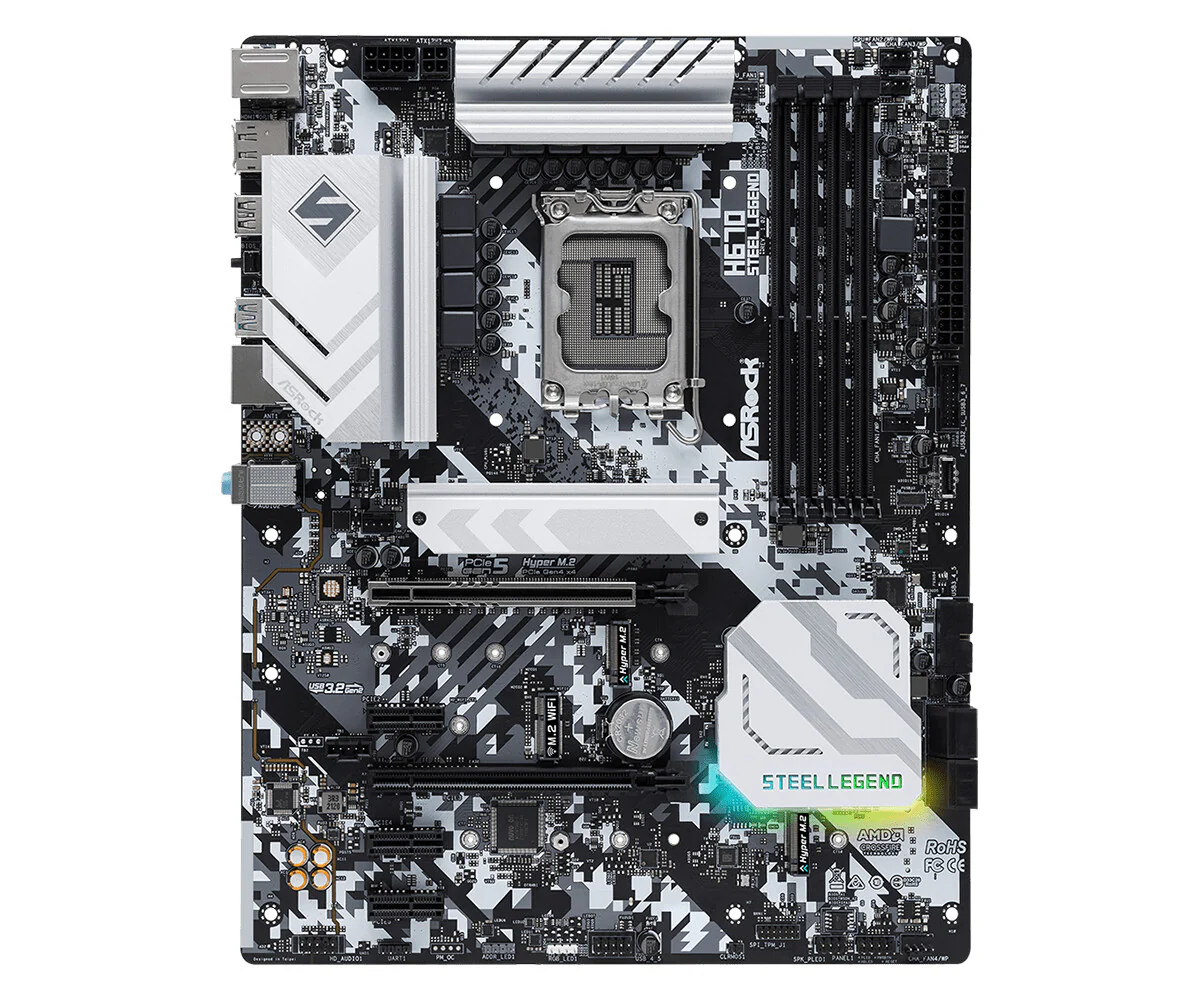 Asrock H670 Steel Legend ATX motherboard - Intel H670 LGA 1700 - Image 2