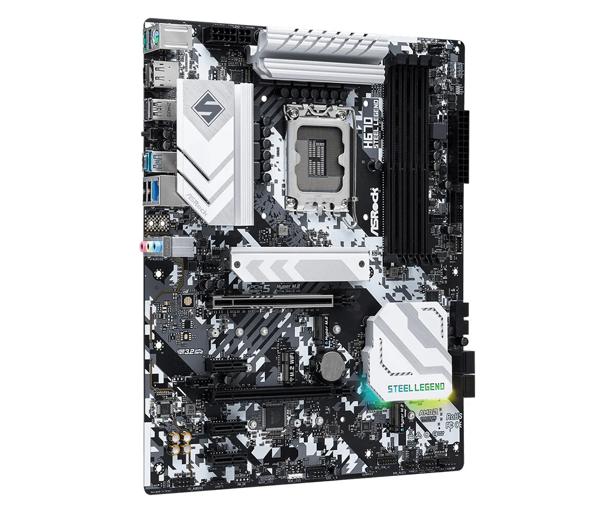 Asrock H670 Steel Legend ATX motherboard - Intel H670 LGA 1700 - Image 3
