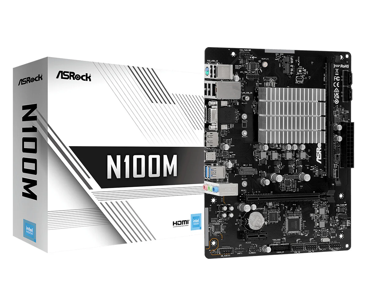 Asrock N100M NA micro ATX motherboard - Integrated CPU - Image 5